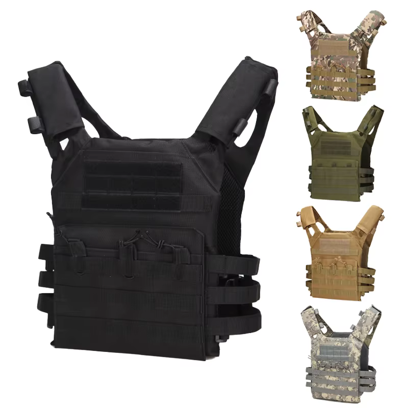 Chaleco táctico impermeable MOLLE – Portaplacas ligero regulable para campo