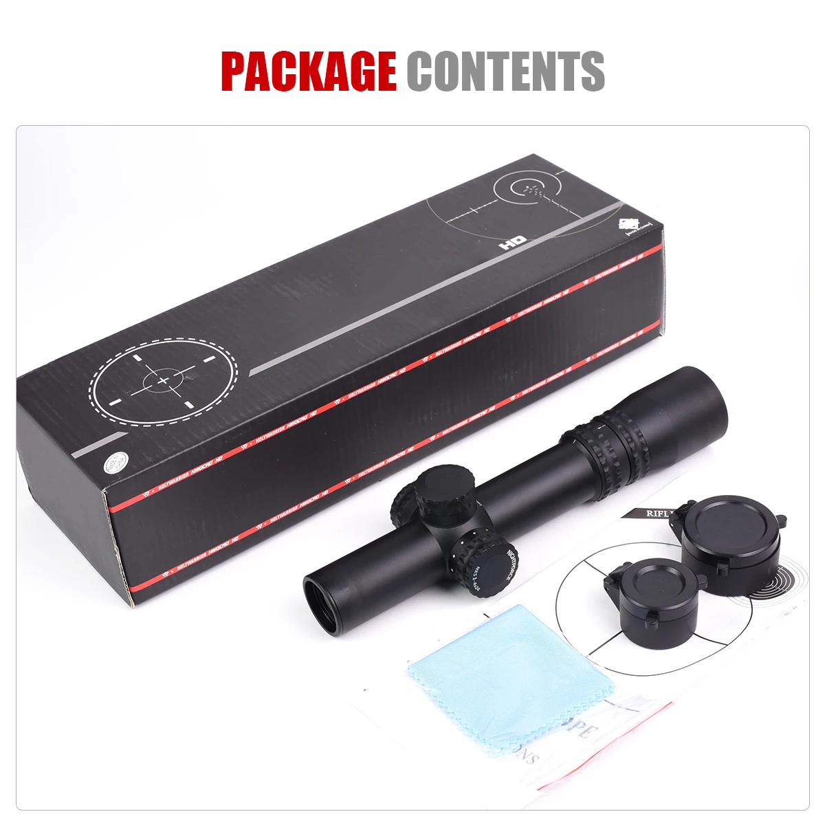 Mira telescópica táctica retícula roja iluminada SFP para rifle de caza - imagen 5