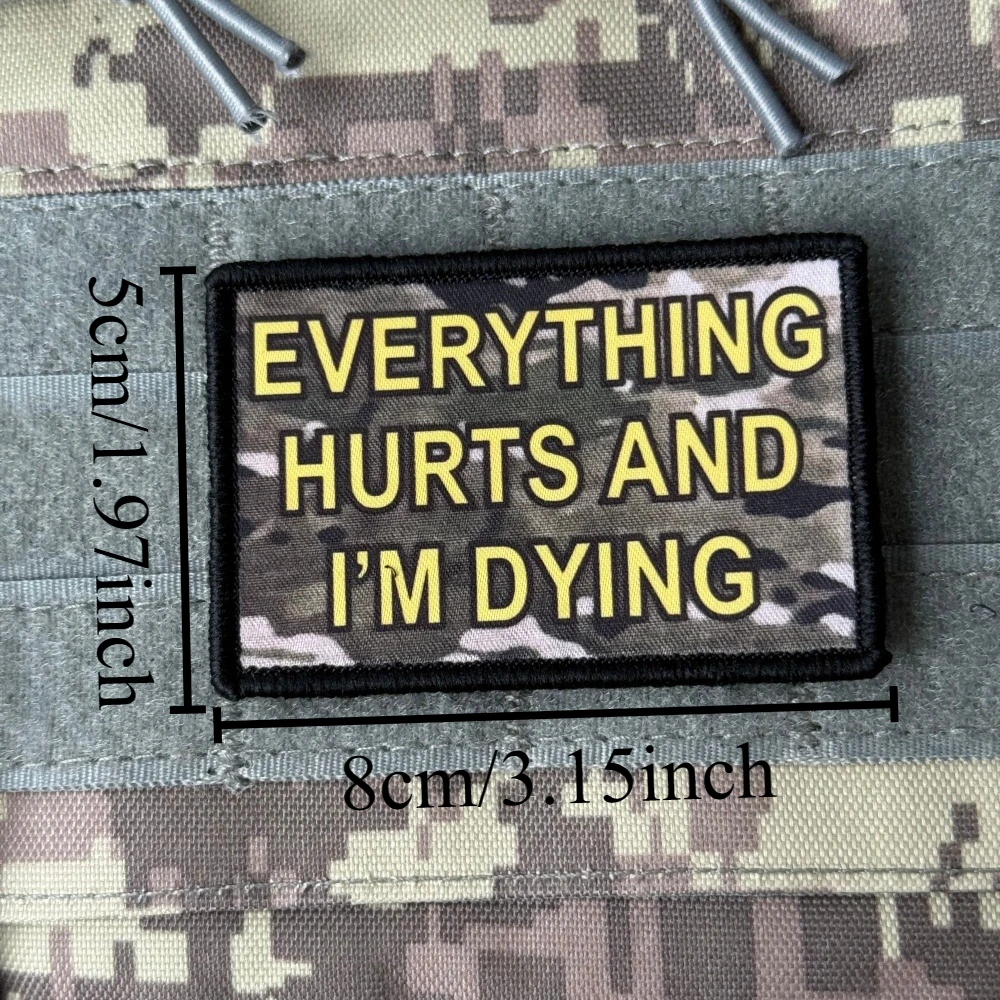 Parche táctico estampado frase – Insignia gancho bucle para mochila - imagen 5