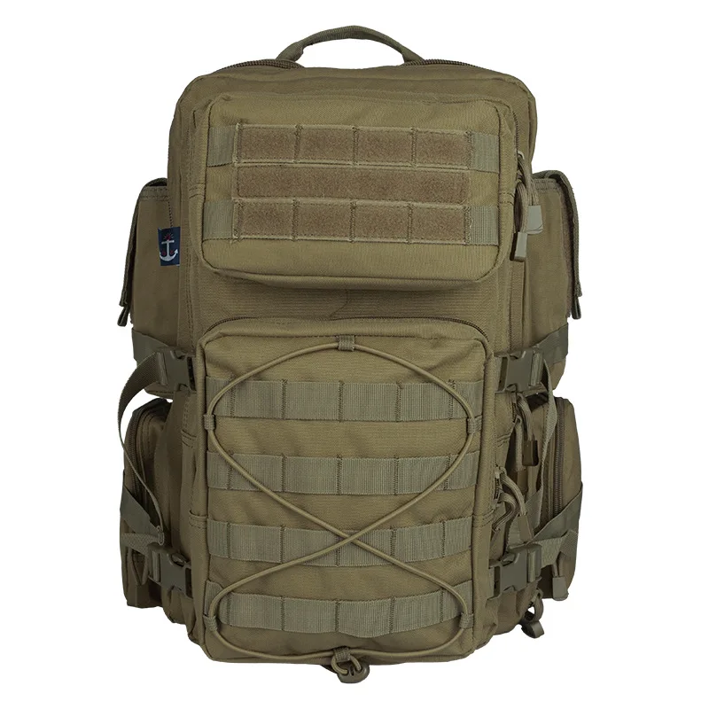Mochila táctica de nailon exterior tres compartimentos y bolsillos - imagen 3