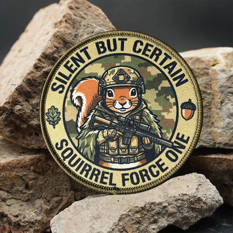 Squirrel Force One parche táctico bordado con velcro seguro - imagen 3
