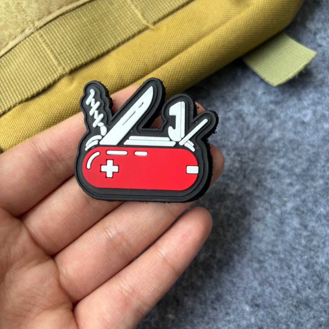 Parche táctico PVC 3D navaja suiza para mochila