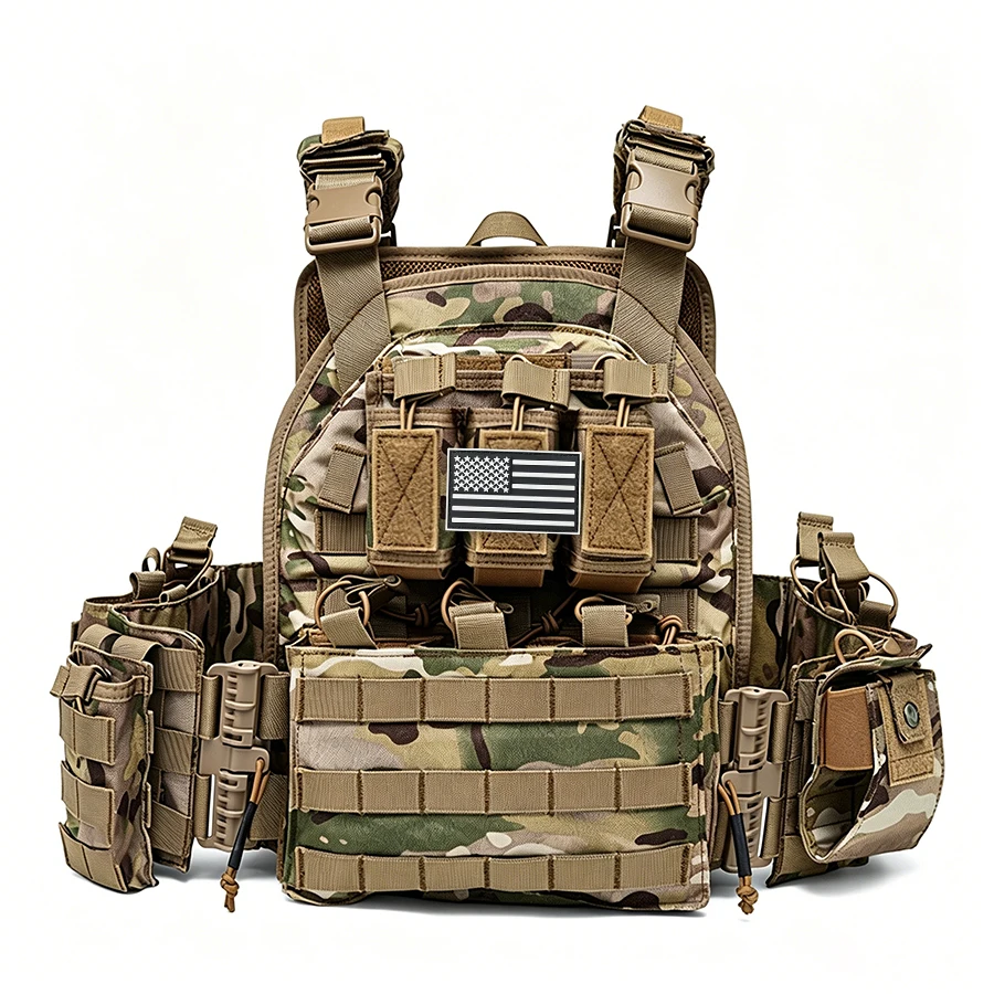 Chaleco Táctico MOLLE Camuflaje – Multicam para Caza y Operaciones - imagen 5