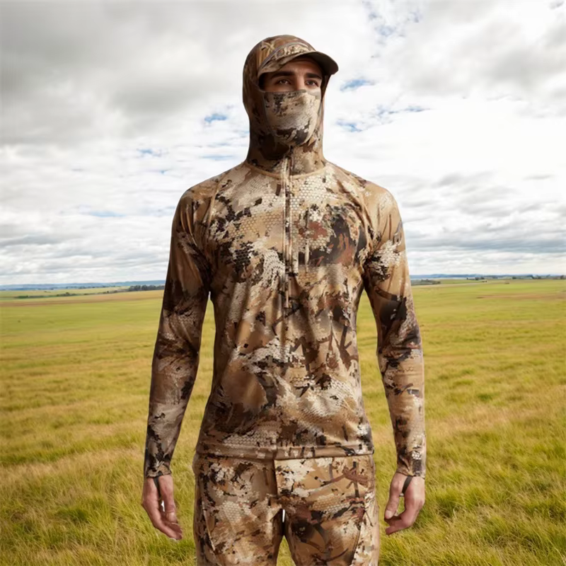 Sudadera camuflaje ligera con capucha para hombre de caza y pesca - imagen 4