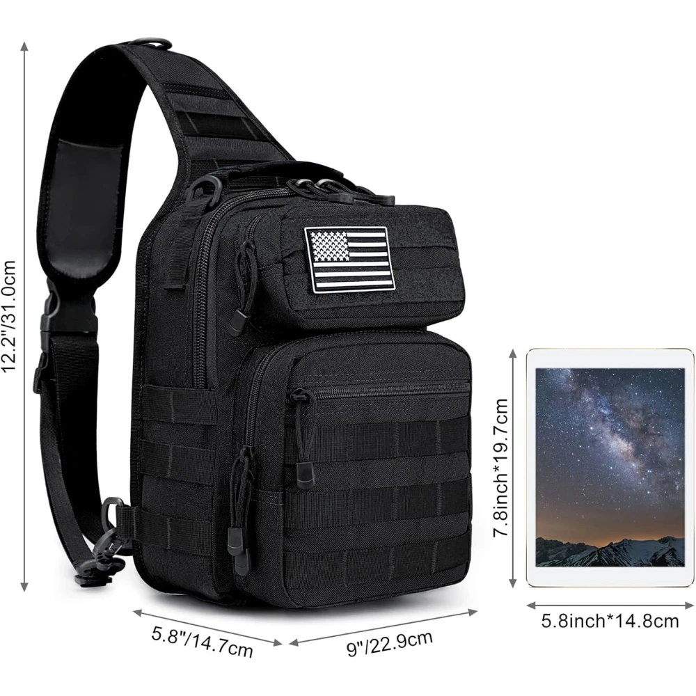 Rover bolso táctico bandolera MOLLE EDC cruzado pecho compacto - imagen 5