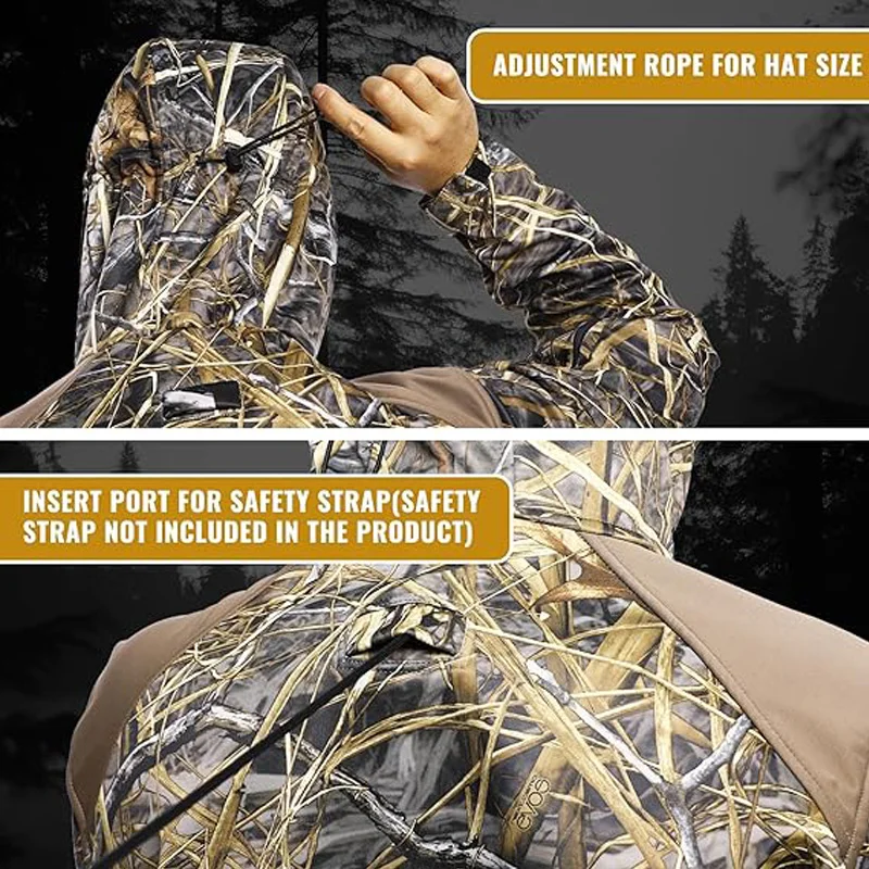 Chaqueta caza VOTAGOO camuflada forro polar con capucha - imagen 5
