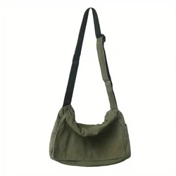 Bolsa táctica de mensajero vintage en lona para caza y aire libre