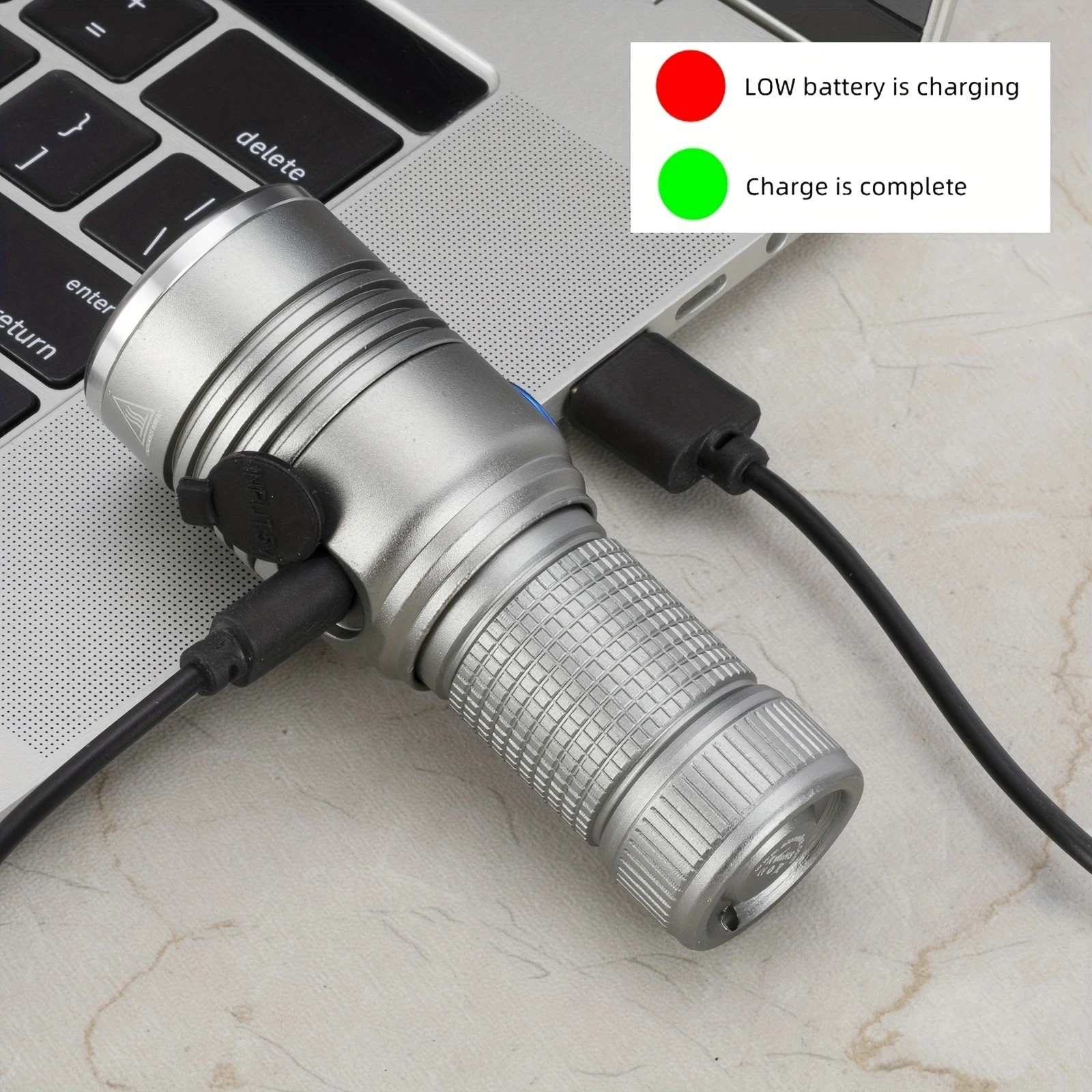 Zoom Mini linterna táctica USB recargable para uso al aire libre - imagen 3
