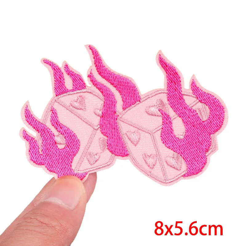 Parche bordado termoadhesivo rosa punk calavera para planchar o coser - imagen 3
