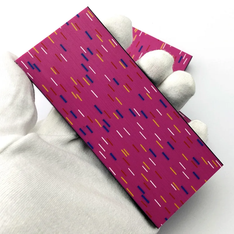 Lámina G10 Donut rosa damasco para mango cuchillo táctico - imagen 3