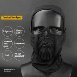 Balaclava táctica de malla transpirable para airsoft y paintball