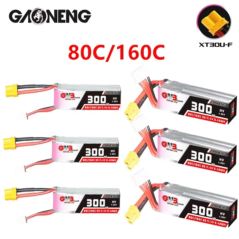 Batería Lipo 3S 11,4V 80C 300mAh Drone FPV – Conector XT30