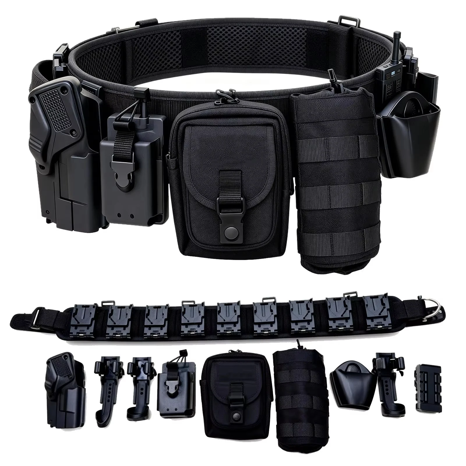 Cinturón táctico modular MOLLE para airsoft, paintball y caza - imagen 5