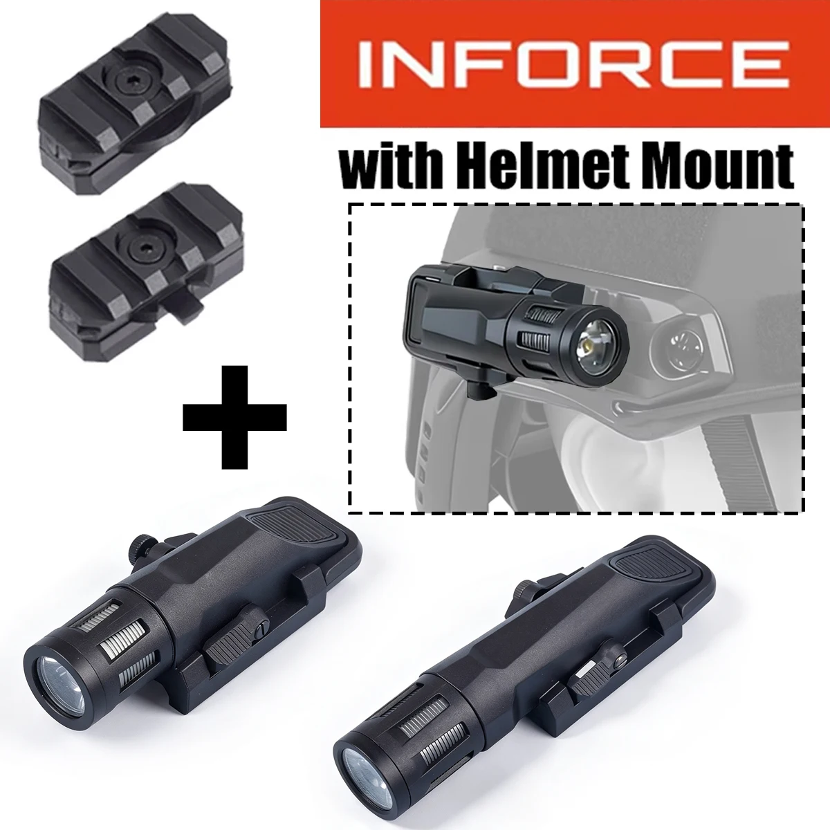 INFORCE WML-G2 Linterna táctica para casco LED estroboscópica