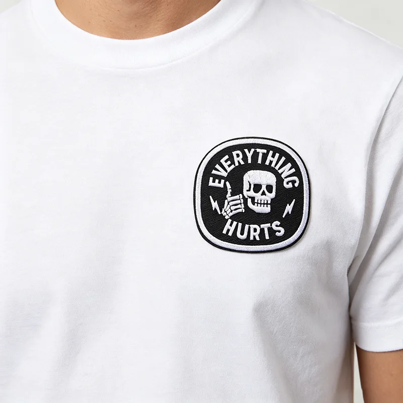 Parche bordado esqueleto Everything Hurts termoadhesivo para ropa - imagen 3