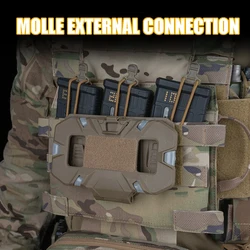 Plataforma táctica MOLLE con solapa frontal y cierre velcro