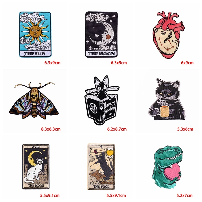 Parches termoadhesivos bordados de gatos, mariposas y astronautas - imagen 4