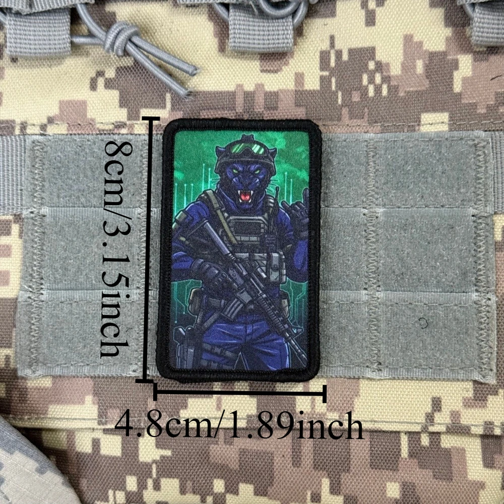 Parche táctico Pantera Negra con velcro para ropa, mochila y chaleco - imagen 5