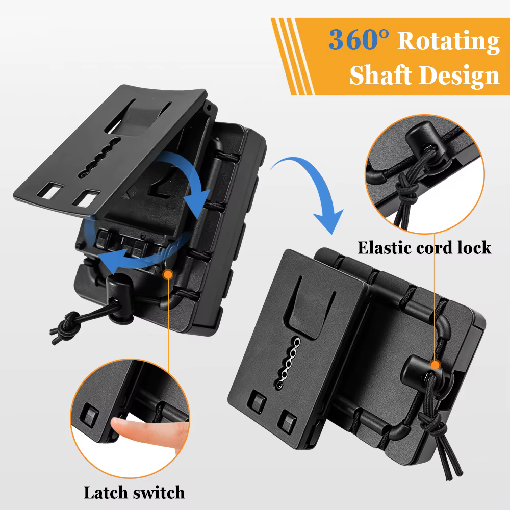 Funda porta cargador táctico MOLLE ripstop con clip giratorio - imagen 5