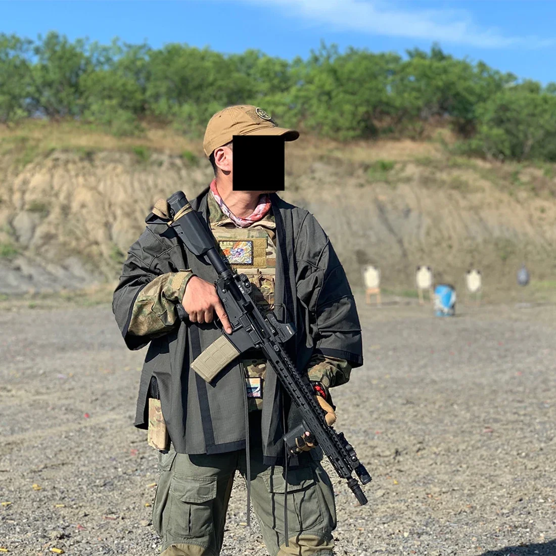 Chaqueta táctica Airsoft ripstop caza entreno bordado combate humo - imagen 4