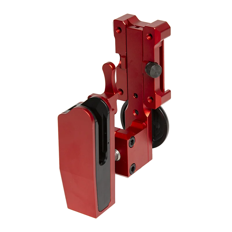 Funda de extracción rápida FMA roja con diseño de bloqueo rotatorio