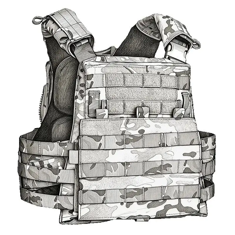 Chaleco táctico AVS MBAV ligero ajustable MOLLE con liberación rápida