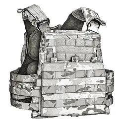 Chaleco táctico AVS MBAV ligero ajustable MOLLE con liberación rápida