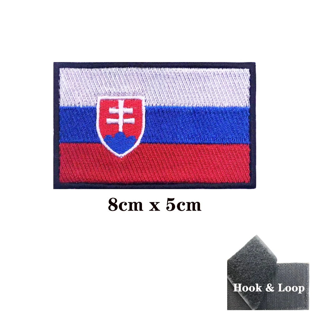 Parche bordado bandera Eslovaquia – Militar velcro plancha - imagen 3