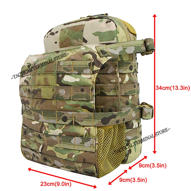 Bolsa de hidratación táctico MOLLE GP con soporte casco y mochila - imagen 3