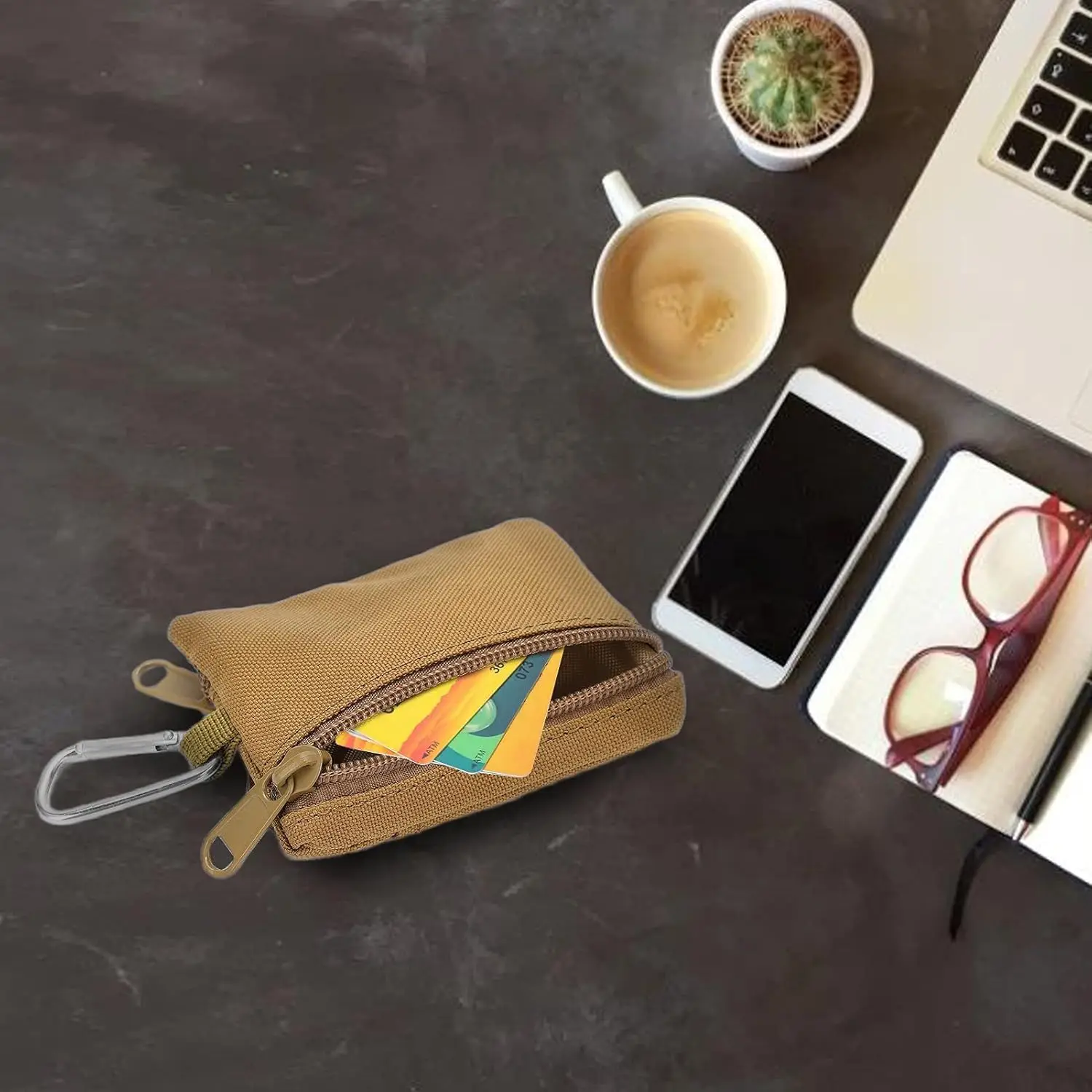 Bolsa táctica mini EDC para llaves y accesorios con cuerda colgante - imagen 5
