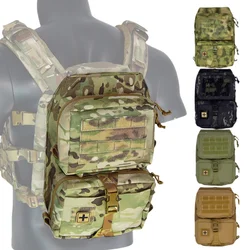 Bolsa táctica trasera MOLLE desmontable liberación rápida portaplaca
