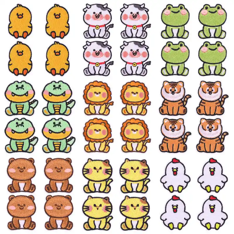 Parches termoadhesivos animales adorables pato rana tigre león oso - imagen 4