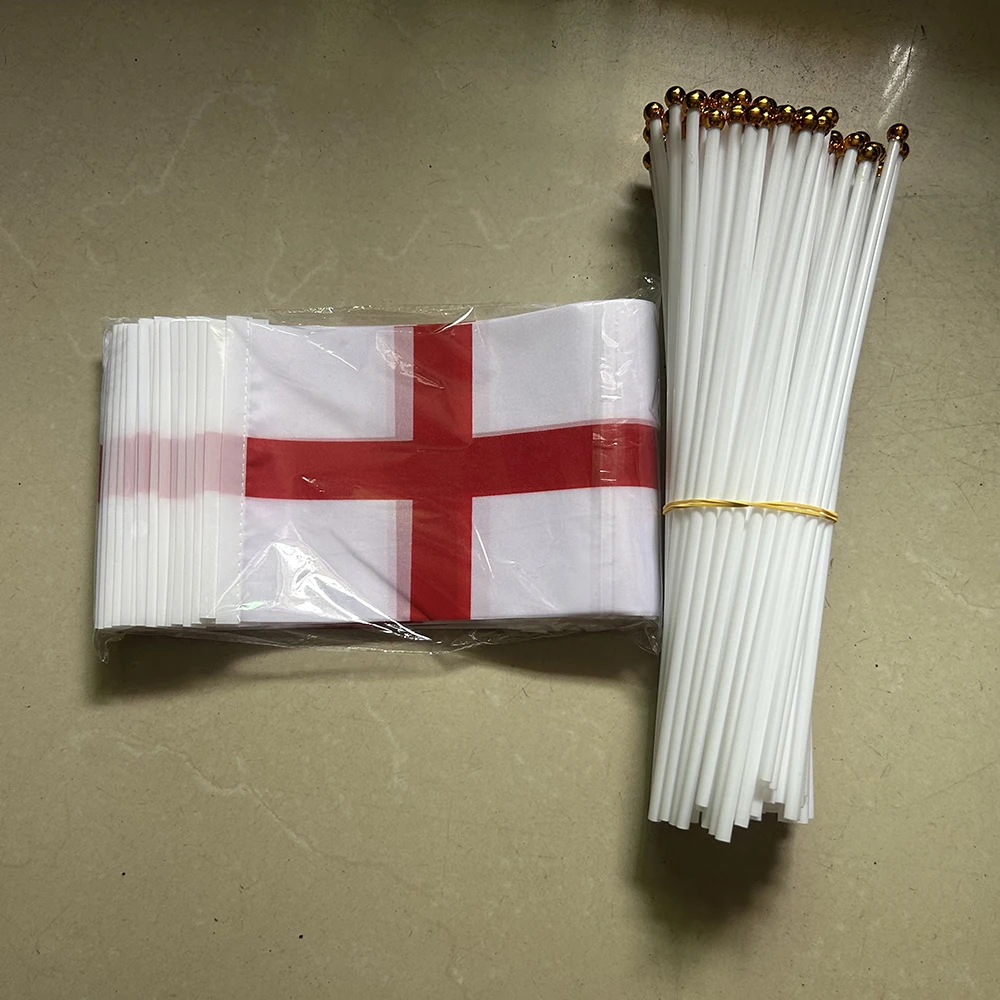 Bandera Inglaterra poliéster con asta plástica para ondear a mano - imagen 5