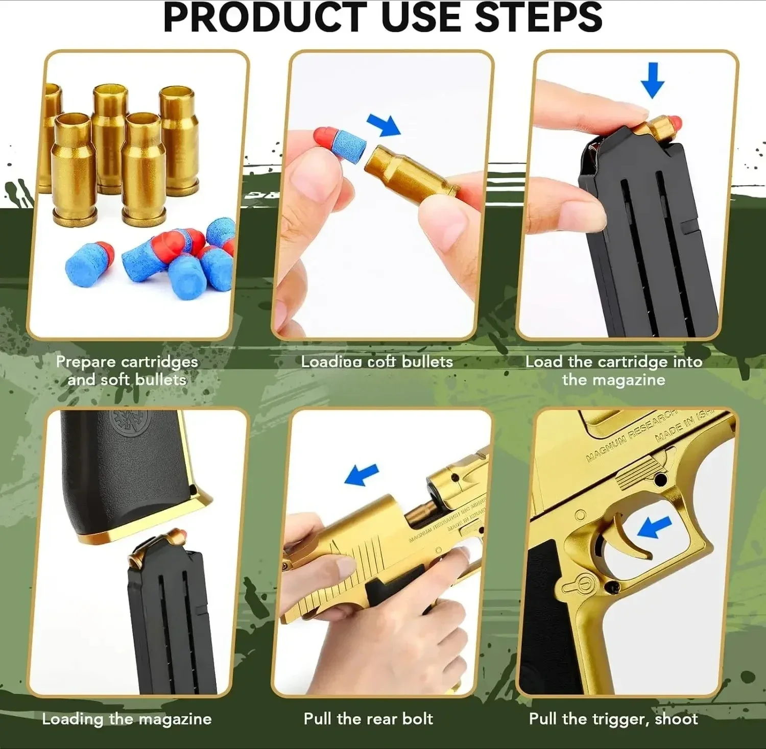 Detalle de la pistola de juguete