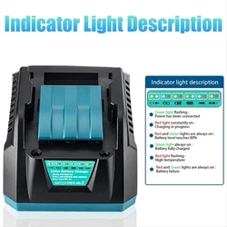 Makita DC18RC Cargador rápido portátil para baterías Li-Ion 14,4-18V