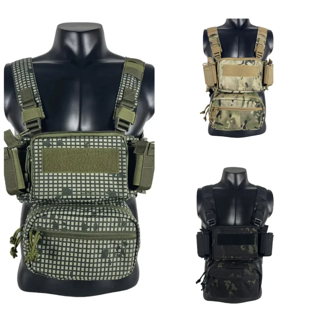 Bolsa táctica Molle camuflaje nocturno arena de nailon para exterior - imagen 4