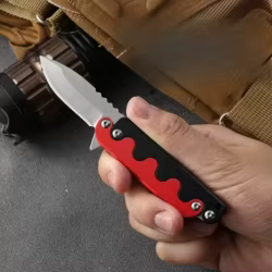 Cuchillo plegable EDC aluminio con clip de bolsillo y abridor