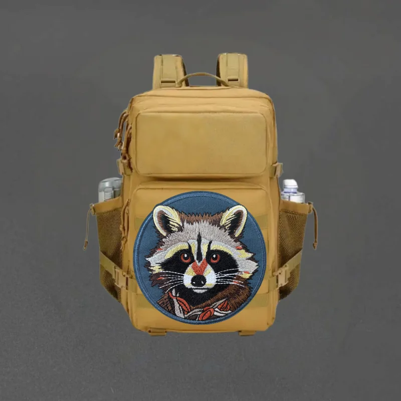 Parche táctico bordado Raccoon para chaleco MOLLE, gancho-bucle - imagen 2