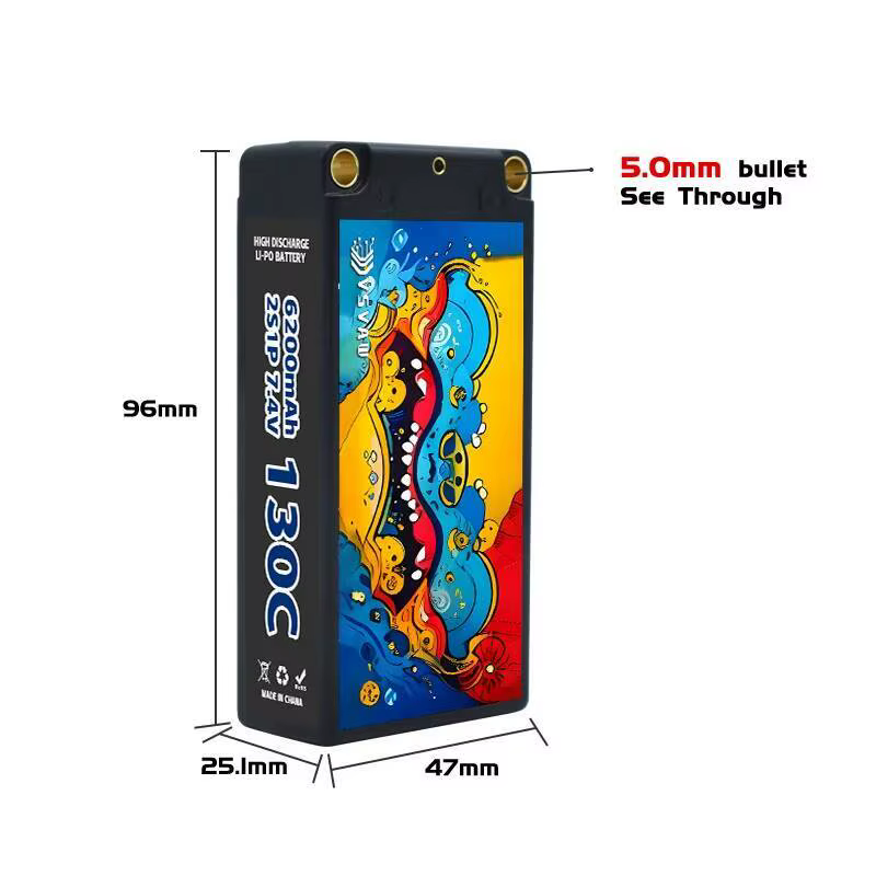 Upgradedl VSVAW Batería Lipo 2S 7.4V 6200mAh 130C para Coche Drift RC - imagen 4
