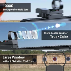 Óptica de mira reflex táctica para rifle con montaje en riel Picatinny
