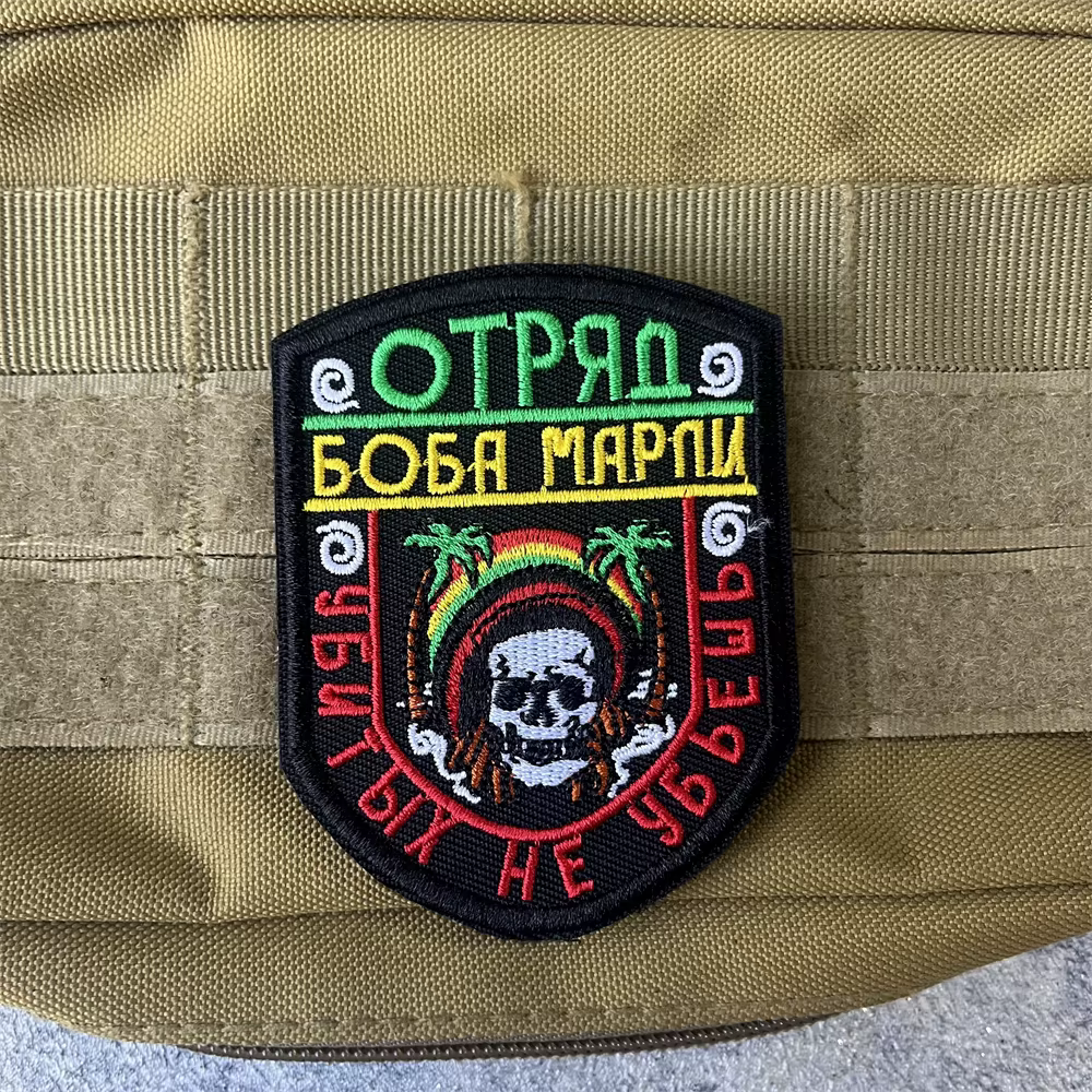 Parche táctico Bob Marley – Insignia moral velcro para uniforme - imagen 5