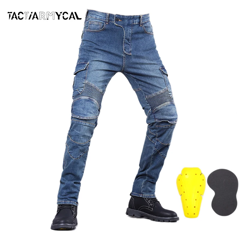 Pantalones cargo tácticos mezclilla hombre – protectores rodilla - imagen 2