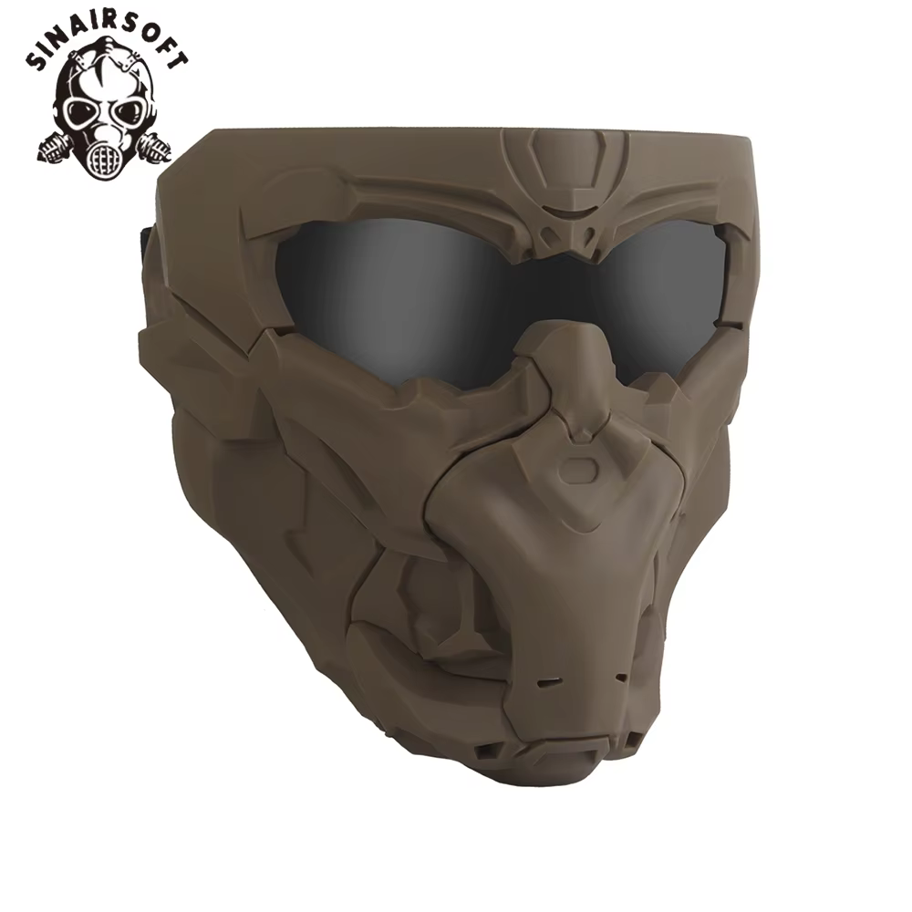 SINAIRSOFT máscara táctica airsoft con visor ajustable y correa