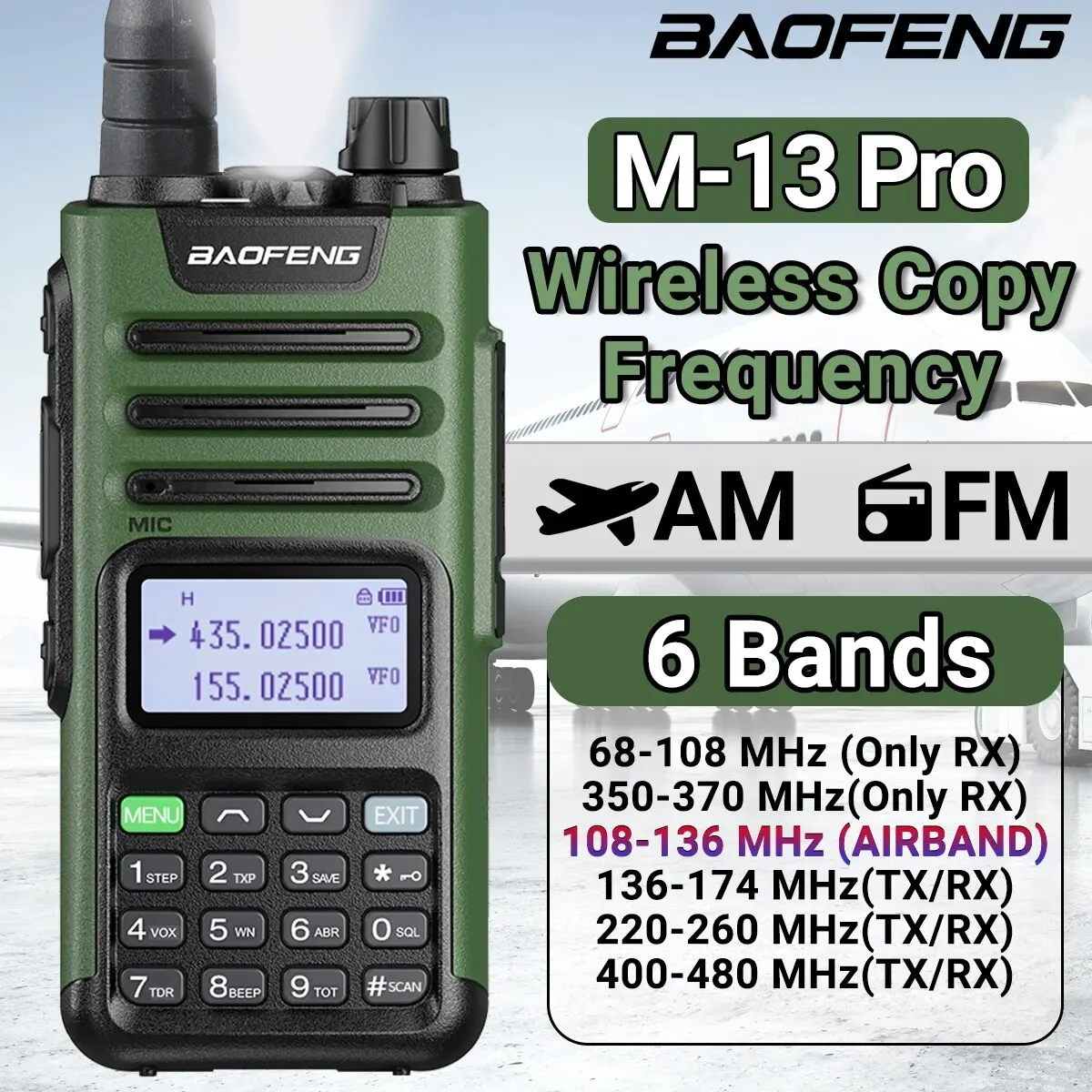 Baofeng M13 Pro walkie talkie HAM UHF/VHF UV para radioaficionados - imagen 2