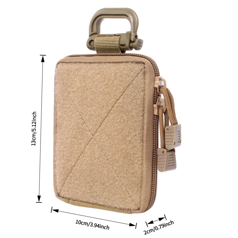 Bolsa táctica MOLLE EDC multifuncional con gancho y bucle para caza