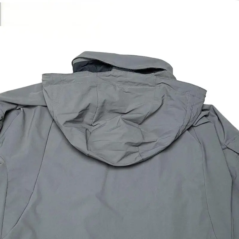 Chaqueta cortavientos táctica con capucha nailon concha suave - imagen 5