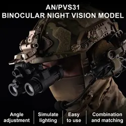 Gafas visión nocturna PVS-31 binoculares tácticas NVG para casco
