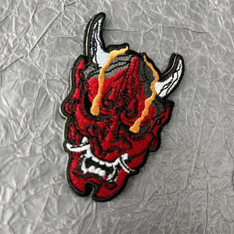 Parche bordado demonio táctico insignia moral militar aplique Velcro - imagen 4