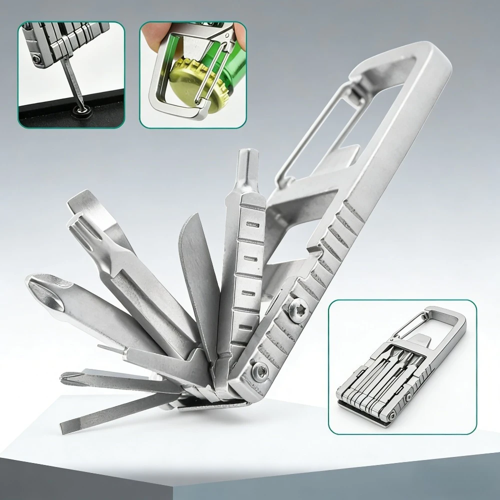 Multiherramienta plegable táctica de acero inoxidable con abridor - imagen 2