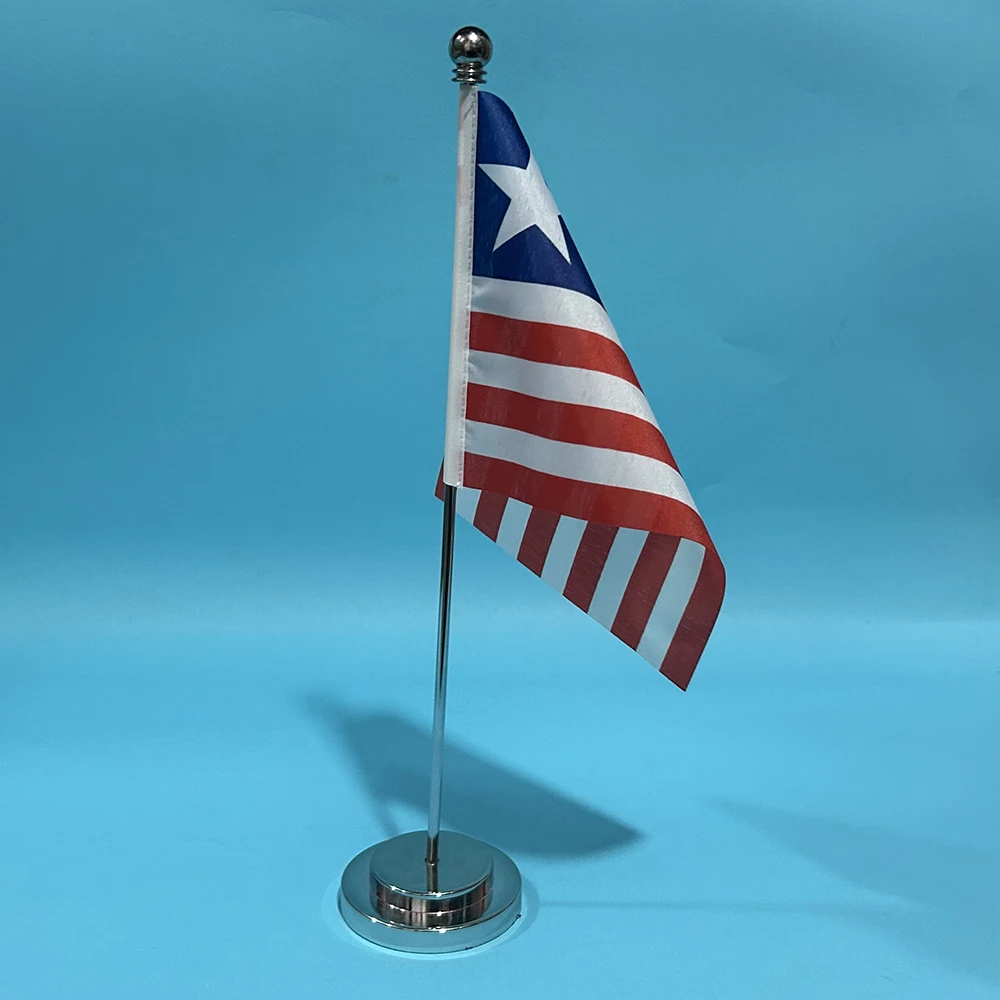 SKY FLAG Bandera Liberia poliéster para escritorio - imagen 4